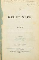Széchenyi István: A kelet népe. Pozsony, 1841, Wigand Károly. 2. kiadás. Aranyozott gerincű félvászo...
