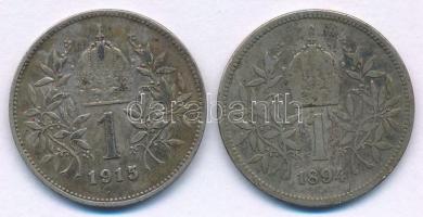 Ausztria 1894-1915. 1K Ag "Ferenc József" (2xklf) T:F,XF patina
Austria 1894-1915. 1 Coro...