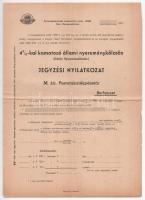 Budapest 1941. "4%-kal kamatozó Állami Nyereménykölcsön (Erdélyi Nyereménykölcsön)" tájéko...