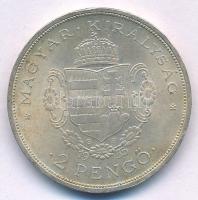 1935. 2P Ag "Rákóczi" T:AU,XF Adamo P7.2