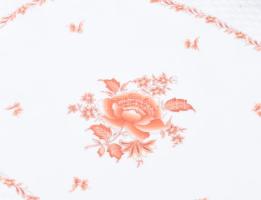 Herendi eton rust mintás lábas kínáló. Jelzett, 4 karmos lábon, kis kopással, 30,5x25 cm