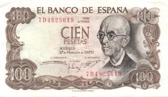 Spanyolország 1970. 100P (2x) T:II/III