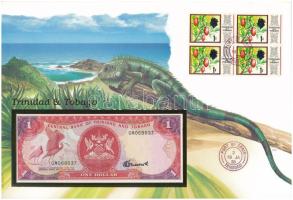 Trinidad és Tobago 1985. 1$ felbélyegzett borítékban, bélyegzéssel T:UNC  Trinidad and Tobago 1985. 1 Dollar in envelope with stamp and cancellation C:UNC