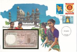 Bangladesh 1981. 5T felbélyegzett borítékban, bélyegzéssel T:UNC Bangladesh 1981. 5 Taka in envelope with stamp and cancellation C:UNC
