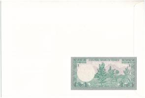 Jemen DN (1983.) 1R borítékban, alkalmi bélyeggel és bélyegzéssel T:UNC Yemen ND (1983.) 1 Rial in e...