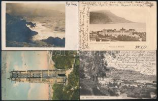 cca 1900 4 db Francia képeslap Darányi Gyula ügyvédnek (1862-1931), Darányi Kálmán későbbi miniszter...