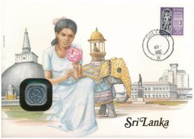 Srí Lanka 1978. 5c felbélyegzett borítékban, bélyegzéssel, német nyelvű leírással T:UNC Sri Lanka 1978. 5 Cents in envelope with stamp and cancellation, with German description C:UNC