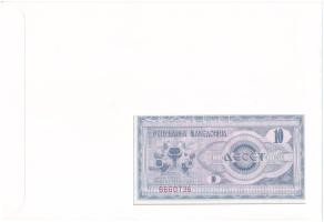 Macedónia 1992. 100D borítékban, alkalmi bélyeggel és bélyegzéssel T:UNC Macedonia 1992. 100 Dinar i...