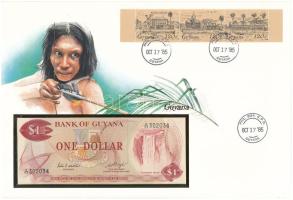 Guyana 1983. 1$ felbélyegzett borítékban, bélyegzéssel T:UNC Guyana 1983. 1 Dollar in envelope with stamp and cancellation C:UNC