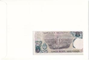Argentína 1983-1984. 5P felbélyegzett borítékban, alkalmi bélyegzéssel T:UNC Argentina 1983-1984. 5 ...