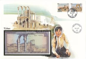 Libanon 1986. 10L felbélyegzett borítékban, bélyegzéssel T:UNC Lebanon 1986. 10 Livres in envelope with stamp and cancellation C:UNC