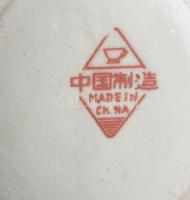 Kínai váza. Jelzett, kopással, m: 20,5 cm