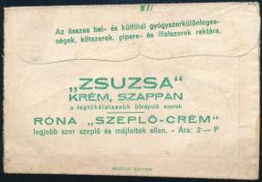 cca 1930 Sajószentpéter Róna patika gyógyszertári receptboríték
