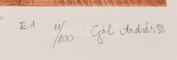 Gál András (1968-): Ezt kend rá. Rézkarc, papír, jelzett. sorszámozott művészpéldány E.A. 11/100. 14...