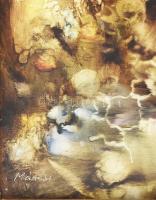 Máriási Masznyik Iván (1928-1997): Hajnal. Olaj, farost, jelezve jobbra lent, hátoldalon autográf fe...