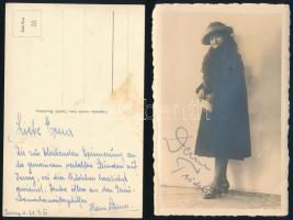 Hans Steiner osztrák humorista és Demi Tridel színésznő aláírt fotólapja / Austrian humorist and actress photos with original signature