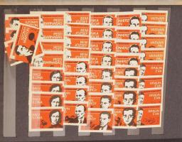 Gyufacímke gyűjtemény kb 1300 darab szépen rendezve, komplett sorozatokkal, két berakóban