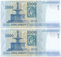 2007. 1000Ft (2x) sorszámkövetők "DC 4123725 - DC 4123726" T:UNC