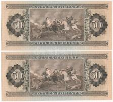 1969. 50Ft (2x) egyugrásos sorszámkövetők "D 019 025431" és "D 019 025433" T:UNC...