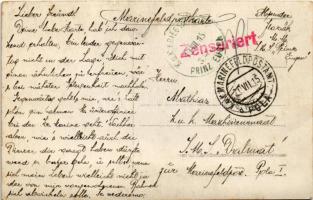 1915 SMS PRINZ EUGEN Osztrák-Magyar Haditengerészet pre-dreadnought csatahajó teljes legénysége a fe...