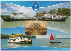 5 db MODERN térképes motívum képeslap: főleg MAHART / 5 modern maps motive postcards