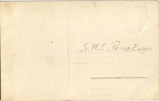 SMS PRINZ EUGEN Osztrák-Magyar Haditengerészet pre-dreadnought csatahajó matrózai fürdőznek / K.u.K....