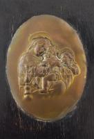 2 db vallási témájú réz dombormű keretben keret méret 19x21 cm