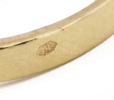 14k arany (Au) gyűr 0,01 és 0,02 ct brillekkel ékítve jelzett 5,47g , m: 58