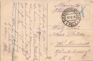 1916 SMS SZENT ISTVÁN osztrák-magyar haditengerészet Tegetthoff-osztályú csatahajója / K.u.k. Kriegs...