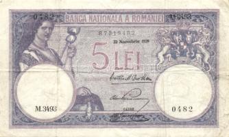 Románia 1928.11.22. 5L T:III