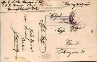 1917 SMS SZENT ISTVÁN osztrák-magyar haditengerészet Tegetthoff-osztályú csatahajója / K.u.k. Kriegs...