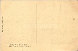 SMS SZENT ISTVÁN osztrák-magyar haditengerészet Tegetthoff-osztályú csatahajója matrózai / K.u.k. Kr...