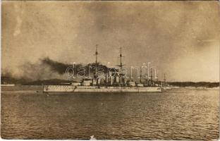 SMS SZENT ISTVÁN osztrák-magyar haditengerészet Tegetthoff-osztályú csatahajó / K.u.k. Kriegsmarine / WWI Austro-Hungarian Navy dreadnought battleship. photo (fl)