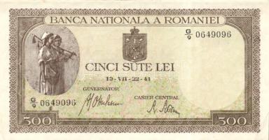 Románia 1941. 500L T:II