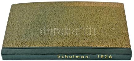 J. Schulmann két darab árverési katalógusa egybekötve: 1926. évi, J. Hordjik gyűjtemény árverési any...