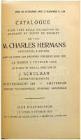 J. Schulmann két darab árverési katalógusa egybekötve: 1924-1925. évi három árverés listája, gazdag ...
