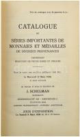 J. Schulmann két darab árverési katalógusa egybekötve: 1930. évi árverési listája, gazdag képanyagga...