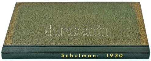 J. Schulmann két darab árverési katalógusa egybekötve: 1930. évi árverési listája, gazdag képanyagga...