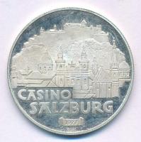 Ausztria 1977. 100Sch Ag &quot;5 éves a Budapesti Kaszinó&quot; zseton (15,72g/0.835/35mm) T:AU (eredetileg PP) patina, ujjlenyomat, karc Austria 1977. 100 Schilling Ag &quot;5th Anniversary of Casino of Budapest&quot; jeton (15,72g/0.835/35mm) C:AU (originally PP) patina, fingerprints, scratch