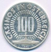 Ausztria 1977. 100Sch Ag "5 éves a Budapesti Kaszinó" zseton (15,72g/0.835/35mm) T:AU (ere...