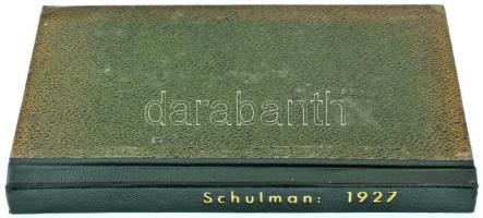 J. Schulmann katalógusa könyvbe kötve: 1927. évi árverési listája, gazdag képanyaggal illusztrálva, ...