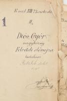 ca 1890 Diósgyőr Miskolc nagyközség felvételi előrajzai 12 db kézzel rajzolt térkép a település körn...