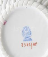 Herendi Apponyi purpur mintás fonatos kínáló. Jelzett, sérült, d:11,5 cm