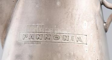 cca 1900/20, 6 darab antik alpakka kávéházi tárgy: szószos, tál, kiöntők