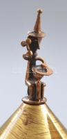 Muharos Lajos (1941- ): Iparművész serleg + bohóc figurás bonbonier. Kopással, m: 13,5-17,5 cm