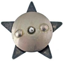 Szovjetunió 1930. "Vörös Csillag Érdemrend" zománcozott, jelzetlen Ag kitüntetés csavaros ...