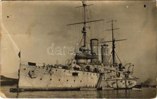 1916 SMS HABSBURG az Osztrák-Magyar Haditengerészet Habsburg-osztályú pre-dreadnought csatahajója / K.u.K. Kriegsmarine / Austro-Hungarian Navy battleship. photo (EK)