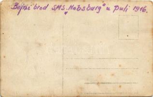 1916 SMS HABSBURG az Osztrák-Magyar Haditengerészet Habsburg-osztályú pre-dreadnought csatahajója / ...