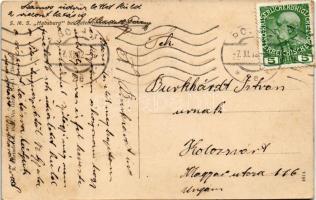 1912 SMS HABSBURG az Osztrák-Magyar Haditengerészet Habsburg-osztályú pre-dreadnought csatahajója / ...