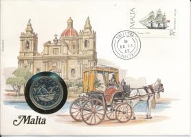 Málta 1972. 10c felbélyegzett borítékban, bélyegzéssel T:UNC Malta 1972. 10 Cents in envelope with stamp and cancellation C:UNCU